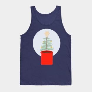 Cute little Christmas tree in a pot Tank Top